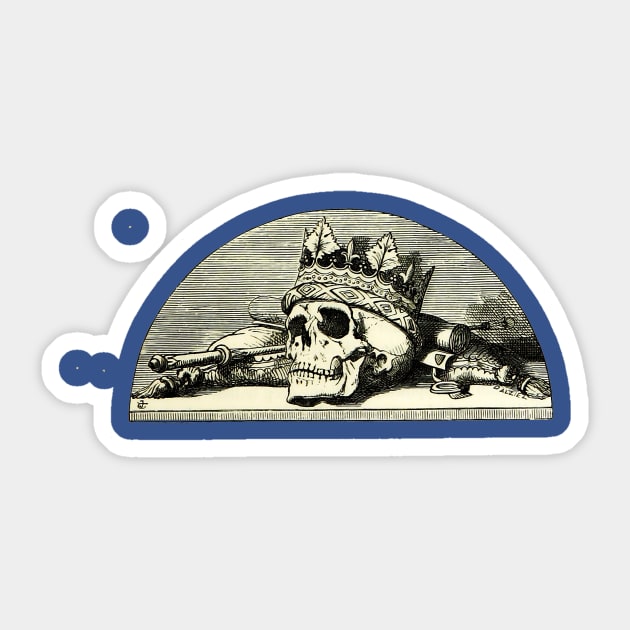 Diplomatic Skull Sticker by nineshirts